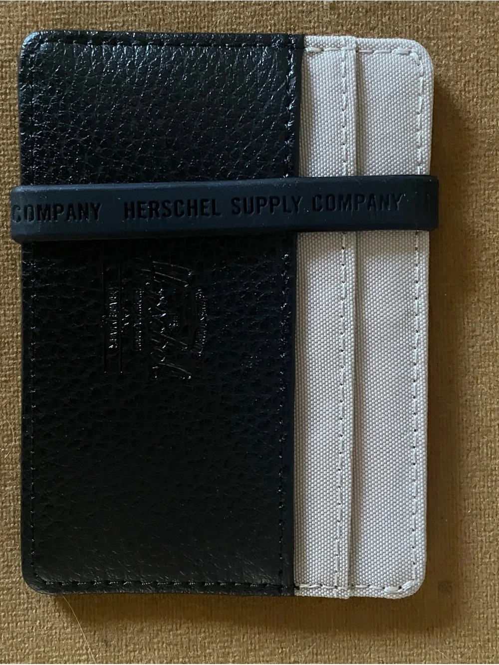 Herschel Supply Company Orion Slim RFID wallet in Beige and Black NWT